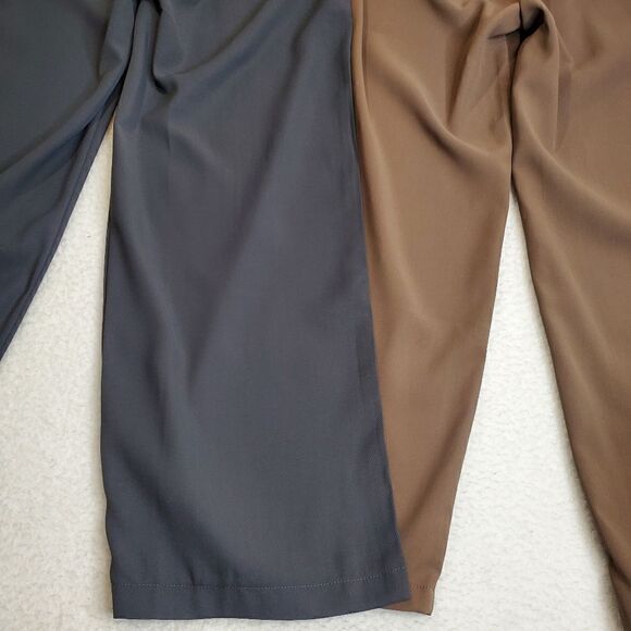 Lot of 3 Wide Legged Pants Grey, Brown, Black Trousers Size Small - Picture 6 of 17